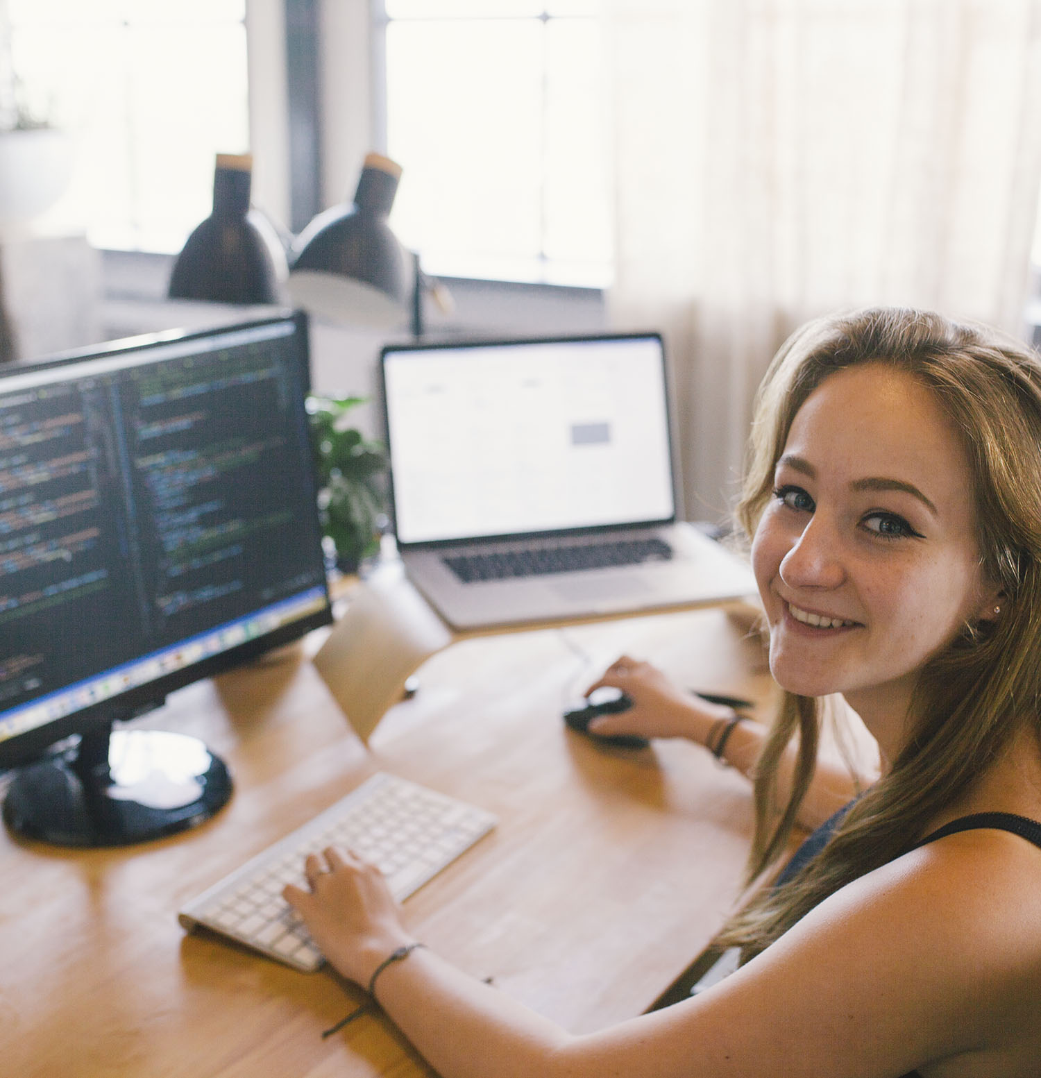 werknemer op kantoor